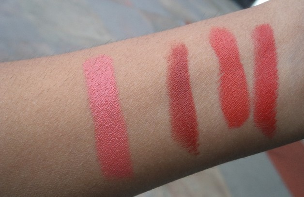 mac red lipsticks swatches