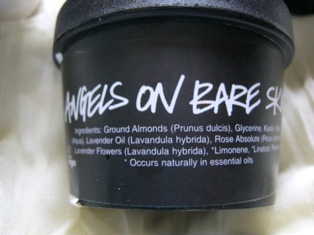 lush cleanser angels on bare skin ingredients