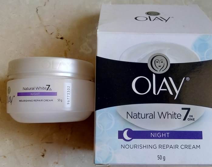 Olay-Natural-White-7-In-One-Night-Nourishing-Repair-Cream-Review