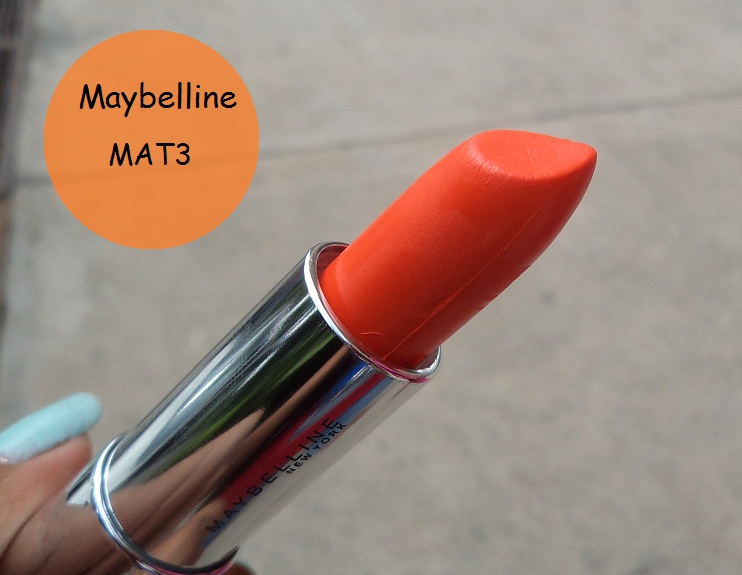 Maybelline Color Sensational Bold Matte Lipstick Mat3 Review, Swatches, FOTD