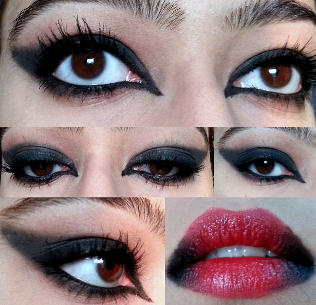 Red Vampire Eye Makeup