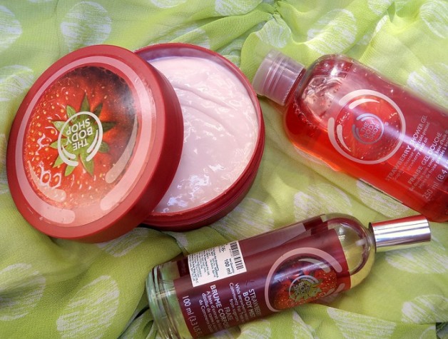 The Body Shop Strawberry Range Reviews: Body Butter, Body Mist, Shower Gel