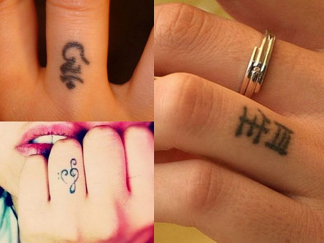 Best Small And Cute Tattoo Designs For Fingers Ring And Index